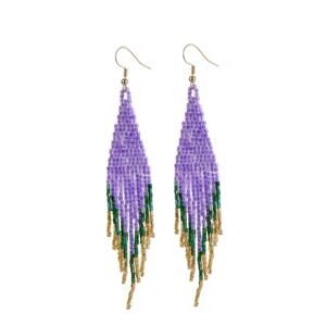 Mardi Gras Beaded Earrings NWT